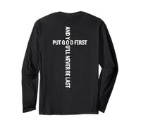 Jesus Cross Bible Faith Over Fear Put God First ART ON BACK Long Sleeve T-Shirt