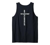 Jesus Cross Bible Faith Over Fear Put God First ART ON BACK Tank Top