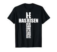 Jesus Cross Bible MAT 28:6 Faith Over Fear Put God First T-Shirt