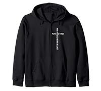 Jesus Cross Bible MAT 28:6 Faith Over Fear Put God First Zip Hoodie