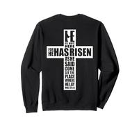 Jesus Cross Bless Bible MAT 28:6 Faith Over Fear ART ON BACK Sweatshirt