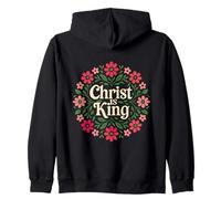 Jesus Cross Christian Religious Christ Is King Women Zip Hoodie