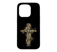 Jesus Cross Golden Bible Verses Christian Faith Scripture Case for iPhone 15 Pro