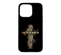 Jesus Cross Golden Bible Verses Christian Faith Scripture Case for iPhone 15 Pro Max