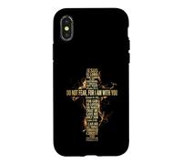 Jesus Cross Golden Bible Verses Christian Faith Scripture Case for iPhone X/XS