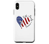 Jesus Cross Heart-Shaped America Flag The Lord Is My Rock Case for iPhone XS Max