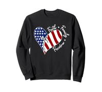 Jesus Cross Heart-Shaped America Flag The Lord Is My Rock Sweatshirt