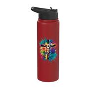 Jesus Cross Jesus Christ Christian Catholic Happy Easter Stainless Steel Insulated Water Bottle