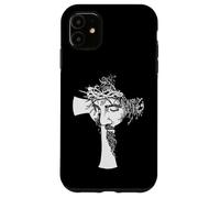 Jesus Cross Silhouette of Christ Messiah Crown Of Thorns Art Case for iPhone 11