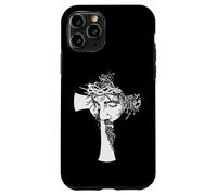 Jesus Cross Silhouette of Christ Messiah Crown Of Thorns Art Case for iPhone 11 Pro