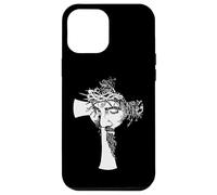 Jesus Cross Silhouette of Christ Messiah Crown Of Thorns Art Case for iPhone 12 Pro Max