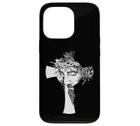Jesus Cross Silhouette of Christ Messiah Crown Of Thorns Art Case for iPhone 13 Pro