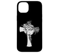 Jesus Cross Silhouette of Christ Messiah Crown Of Thorns Art Case for iPhone 14 Plus