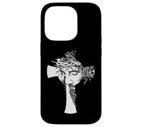 Jesus Cross Silhouette of Christ Messiah Crown Of Thorns Art Case for iPhone 14 Pro