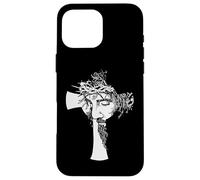 Jesus Cross Silhouette of Christ Messiah Crown Of Thorns Art Case for iPhone 16 Pro Max