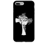 Jesus Cross Silhouette of Christ Messiah Crown Of Thorns Art Case for iPhone 7 Plus/8 Plus