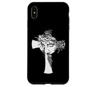 Jesus Cross Silhouette of Christ Messiah Crown Of Thorns Art Case for iPhone XS Max
