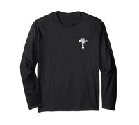 Jesus Cross Silhouette of Christ Messiah Crown Of Thorns Art Long Sleeve T-Shirt