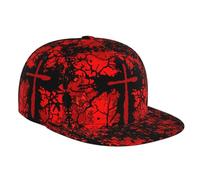 Jesus Cross Snapback Hat for Men Women,Unisex Hip Hop Baseball Cap Flat Bill Brim Hats, Jesus-2, M/One size