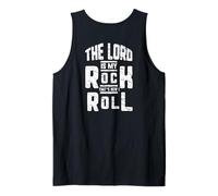 Jesus Cross The Lord Is My Rock America Heart ART ON BACK Tank Top