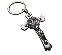 Jesus Crucifix Keyring Holy Cross Keychain Faith Religious Catholic Gift