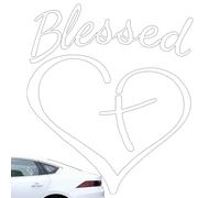 Jesus Decals - Inspirational Vehicle and Home Adhesive - Emblem Kit, Weatherproof High Gloss Finish | Multiple Symbol Variations, Strong Adhesion, Scratch-Resistant Coating, Personal Faith
