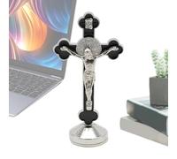 Jesus Decoration for Bedroom - Elegant Religious Figurine Portable Christian Statue | Sturdy Metal Sculpture Inspirational Ornament with Prayer Room, Altar Stand, Shelves, Mantle