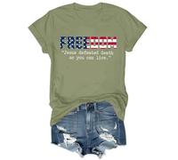 Jesus Defeated Death So You Can Live Shirt Freedom Tee Jesus Defeated Death So You Can Live T-Shirt Olive Green