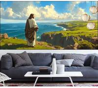 Jesus Diamond Art Painting Landscape Diamond Painting Kits for Adults,Square Full Drill Gem Arts and Crafts Pictures Embroidery Cross Stitch Canvas Paint by Numbers for Kids,Gifts Women 16x28in LT-193