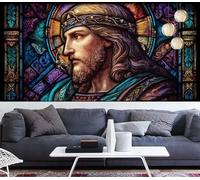 Jesus Diamond Art Painting Retro Diamond Painting Kits for Adults,Square Full Drill Gem Arts and Crafts Pictures Embroidery Cross Stitch Canvas Paint by Numbers for Kids,Gift Women 36x98in VQ-1171