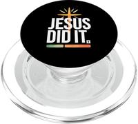 Jesus Did It, Bold Cross Retro Bars Christian PopSockets PopGrip for MagSafe