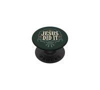 Jesus Did It Christian Faith Floral Bow PopSockets Adhesive PopGrip