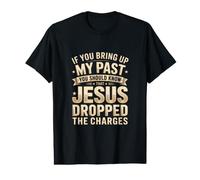 Jesus Dropped The Charges - Forgiven Christian Design Value Graphic T-Shirt