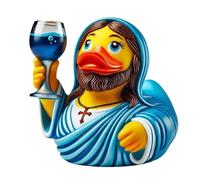 Jesus Duck Christian Gift 3.5Inch Resin Jesus Rubber Duck Statue Funny Virgin Mary Duck Desktop Ornament Christian Decor
