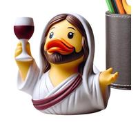 Jesus Duck, Christmas Decorations Religious Jesus Duck, Cute Home Decor for Adults Kitchen Office Car Bedroom Desk Dashboard Church Studio Living Room Table Event
