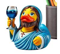 Jesus Duck - Resin 3.5-Inch | Creative Miniature Animal, Multifunctional Christian Decoration | Outdoor Figurine For Church Home School Faith Celebration Table Display Ornament