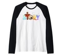 Jesus Easter Christians He is Risen True Story Easter Raglan Baseball Tee