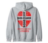 Jesús El Amor de Dios Cristo Buen Pastor Vida Eterna Zip Hoodie