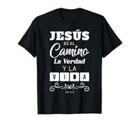 Jesus ES el Camino la Verdad y La Vida, Christian Quote T-Shirt, Men, Black, 3X-Large