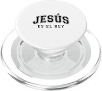 Jesús Es El Re'y Cristiana Fe Religiosa Regalo PopSockets PopGrip for MagSafe