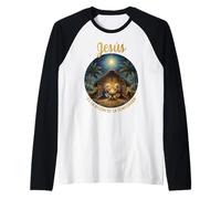 Jesús ES la Razón de la Temporada Spanish Nativity Scene Raglan Baseball Tee