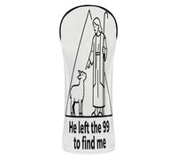 Jesus Faith He Left The 99 to Find Me Golf Cover Premium Leather Headcovers with Number Tag for Driver & Fairway Woods