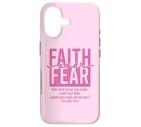 Jesus Faith Over Fear Pink Psalms 118:6 Christian Scripture Case for iPhone 17