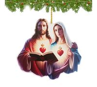 Jesus Family Ornaments,Jesus Nativity Car Decorations Holding Heart | Festive Jesus Nativity Car Decorations, Religious Sturdy Car Accessories for Family, Home