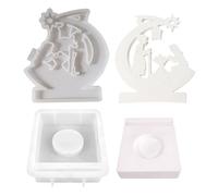 Jesus Family Resin Mould Nativity Scene Mould | Easy Release Silicone Crib Mould | Safe Melting Soft Candles for Christmas Easter
