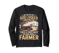 Jesus Farmer Agriculture Farm Rancher Farming Farmer Long Sleeve T-Shirt