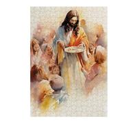 Jesus Feeding The Poor Wooden Picture Puzzle for Adults, 300 PCS