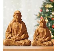 Jesus Figure - Handcrafted, Classic Jesus Christ Statue | Meditation_Jesus Sacred Statue Desk Ornaments, Church Decoration, Realistic Catholic Figurines for Home Living Room