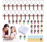 Jesus Figures Tiny Jesu s Toys - 20pieces Religious Figures Doll Jes us Greeting Card | Party Favors Tiny Collectible Figurines for Kids