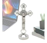 Jesus Figurine - 8x4.3x4.3cm Metal Decorative Tabletop Statue, Realistic Jesus Sculpture with Stable Base, Portable Religious Decoration for Home Shelves Cabinets Desk | Living Room Display, Prayer Co